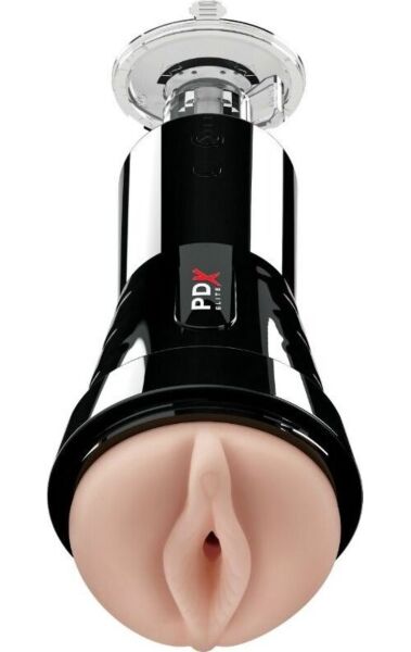 Masturbator PDX Elite Cock Compressor de la Pipedream, cu carcasa și ventuza