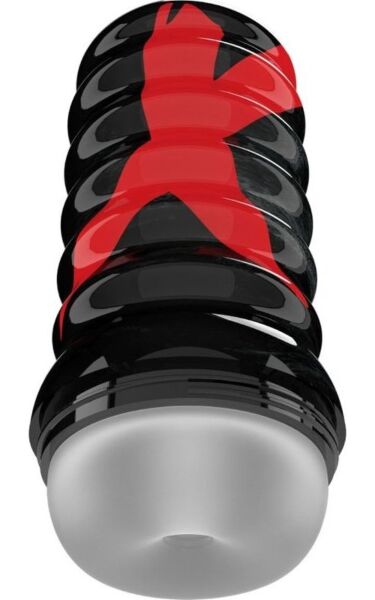 Masturbator PDX Elite Air-Tight cu carcasa exterioară canelată