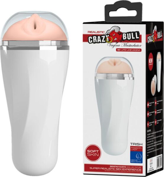 Masturbator Crazy Bull Trish cu orificiu vaginal realist și carcasă cu finisaj sidefat