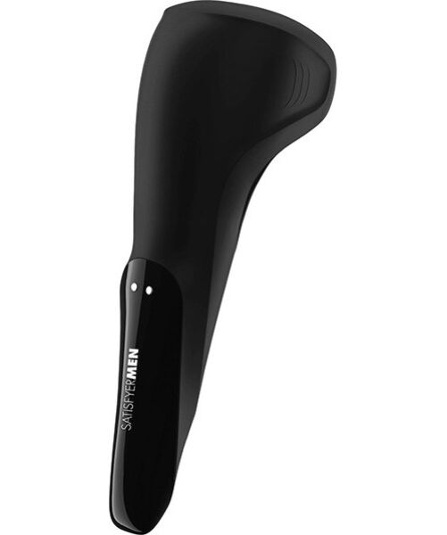 Masturbator Satisfyer Men Wand negru, cu aripioarele lui flexibile din silicon