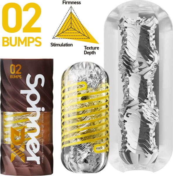 Masturbator Tenga Spinner DX 02 Bumps cu carcasa și suportul de uscare