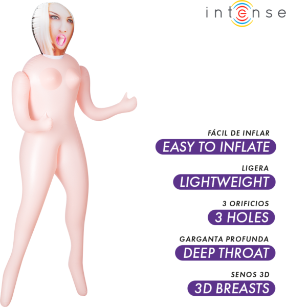 Păpușă gonflabilă Intense Dolls Irina, întreaga siluetă, cu sâni 3D