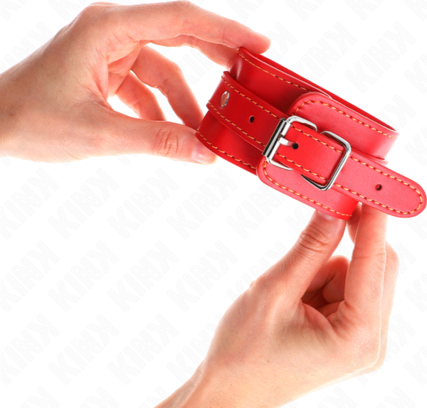 Cătușe roșii pentru încheieturi Kink Thin Wrist Restraints Red