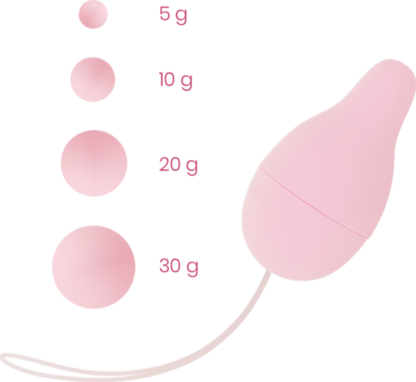 Bile vaginale Basic OHMAMA cu cele patru greutăți și săculețul de pânză