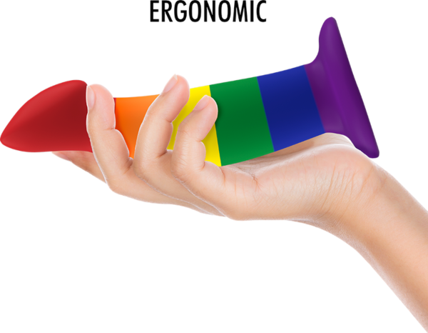 Dildo Mythology Garrick Pride M din silicon, cu bază cu ventuză