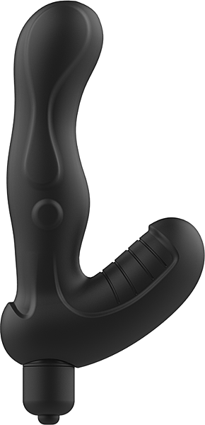 Masator de prostată Addicted Toys Anal Massager, cu tija curbată și baza cu reliefuri