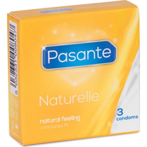 Cutie de prezervative Pasante Naturelle cu 3 bucăți