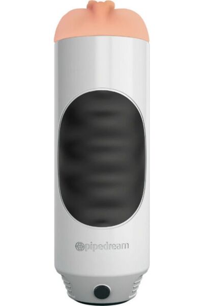 Masturbator cu vibrații Extreme Toyz Mega Grip de la Pipedream, de culoare albă