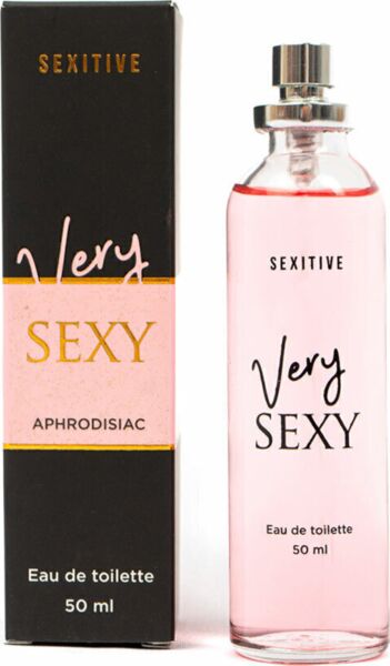 Flaconul de sticlă al parfumului Sexitive Very Sexy 50 ml, cu pulverizator
