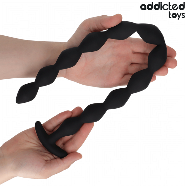 Dop anal cu bile Addicted Toys Extra Lung, de 55 cm, cu baza lui