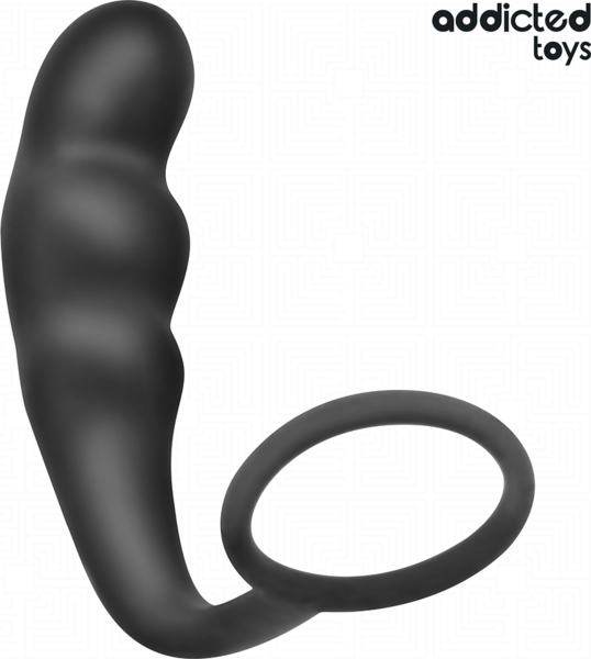 Dop anal Addicted Toys Model 4 cu inelul pentru testicule