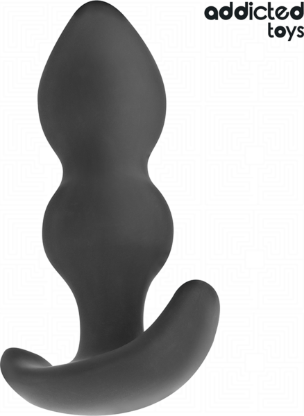 Dop anal Addicted Toys Mărime L, cu două bile și bază lată