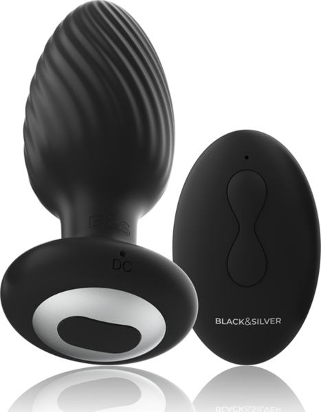 Dop anal vibrator Black&Silver Wells cu telecomandă