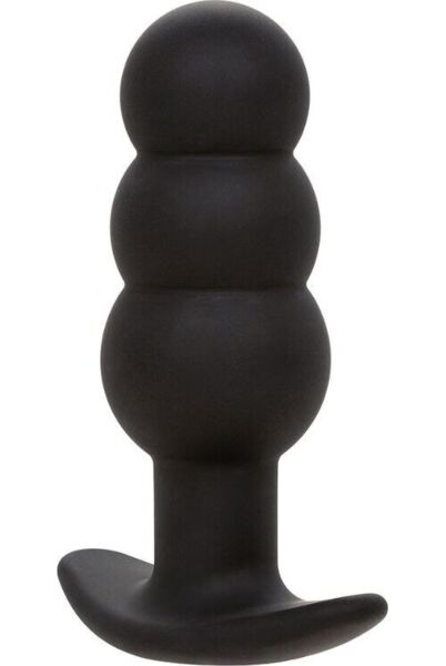 Dop anal vibrator Rock Bottom Beaded Probe de la CalExotics, negru, cu bile