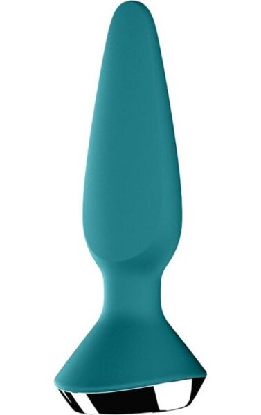 Dop anal vibrator Satisfyer Plug-ilicious 1, cu formă conică și bază lată