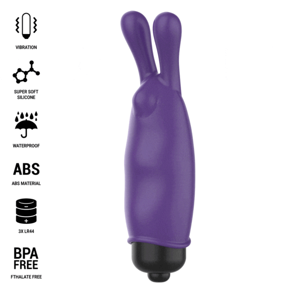 Vibrator bullet Intense Fun Mystic în formă de iepuraș, cu cele două urechi