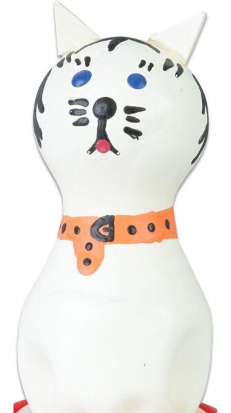 Prezervativ decorativ Condomerie Cat White, pictat manual