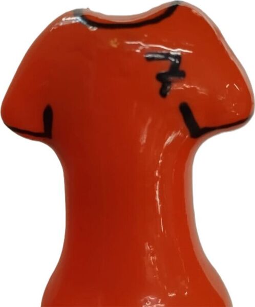 Prezervativ de glumă Condomerie Orange Shirt, pictat manual