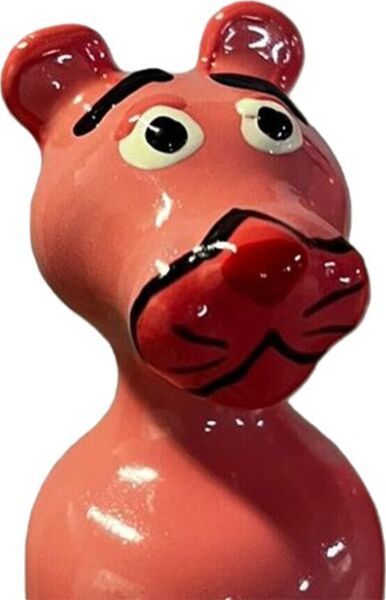 Prezervativ decorativ Condomerie Pink Panther, din latex, pictat manual