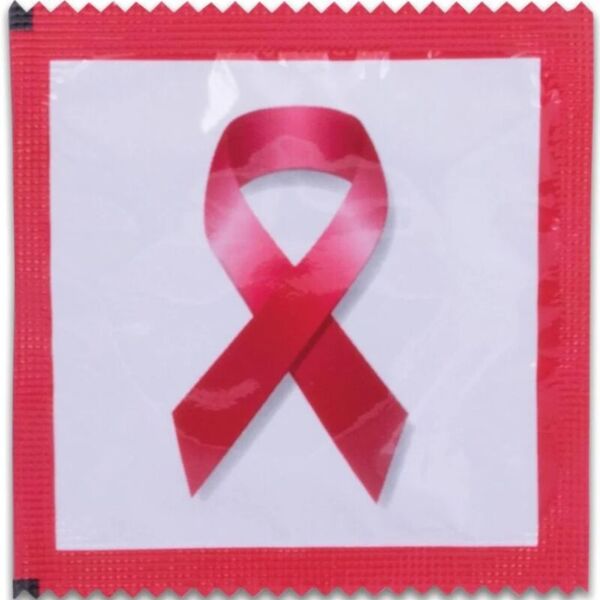Prezervative Pasante Red Ribbon, 144 de bucăți, ambalate în folii cu motive Red Ribbon