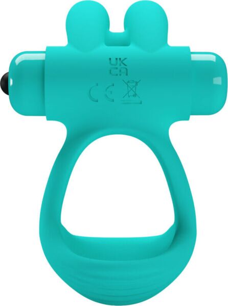 Inel vibrator rabbit Pretty Love BI-210320-1 în formă de iepuraș, de culoare verde