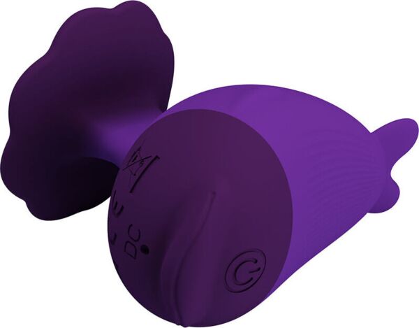 Mini vibrator Pretty Love Dolphin din silicon mov