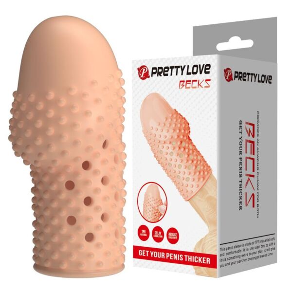 Manșon pentru penis Pretty Love Geek's, cu reliefuri pe suprafața exterioară