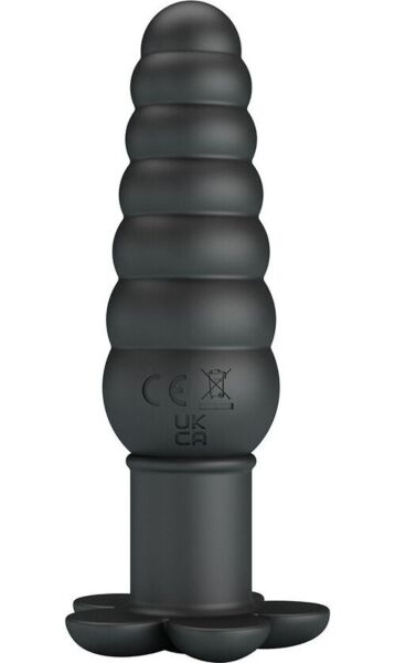 Vibrator anal Pretty Love BI-040203 din silicon negru, cu mâner