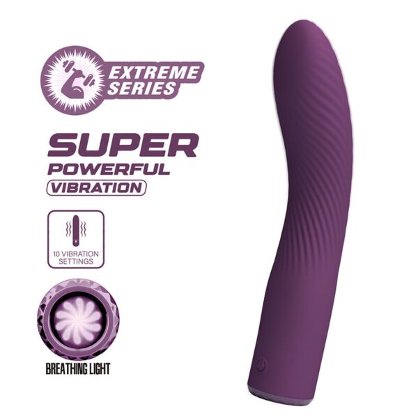 Vibrator Kissell mov, alungit și ușor curbat