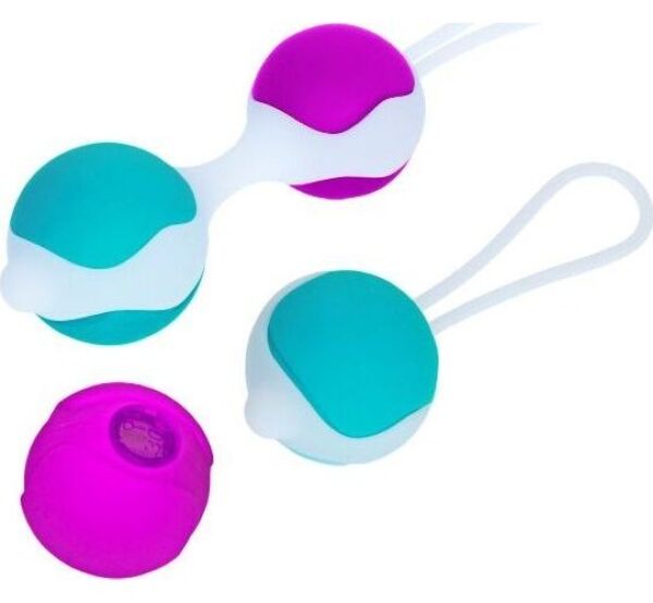 Set de bile vaginale Pretty Love Flirtation Orgasmic Ball Deluxe din silicon, cu bilele sale interschimbabile