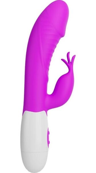 Vibrator rabbit Pretty Love Rasmussen cu parte insertabilă și braț pentru clitoris
