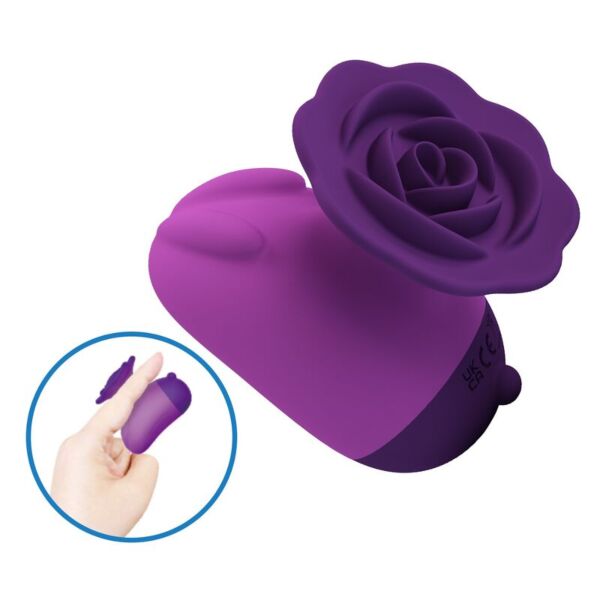 Vibrator clitoridian Pretty Love Rabbit 7 moduri, de culoare mov, cu cap în formă de floare