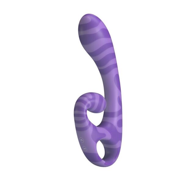 Vibrator dublu Summer, mov, cu mâner ergonomic