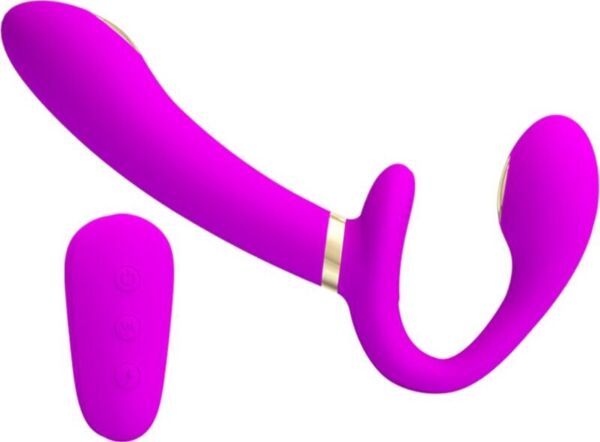 Strap-on fără ham Pretty Love BW-022068W cu telecomanda sa