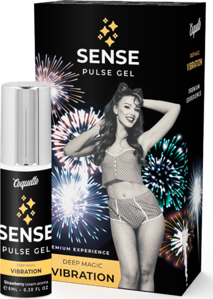 Vibrator lichid Coquette Chic Desire Sense Pulse Gel în flaconul cu pulverizator