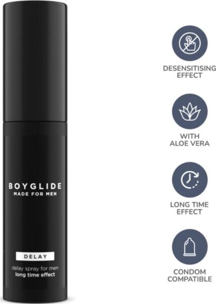 Spray de întârziere Boyglide Delay de la IntimateLine, flacon de 20 ml