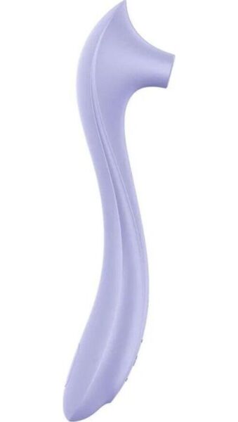 Stimulator clitoridian cu aspirație Satisfyer Easy Lover, mov, cu mânerul lung