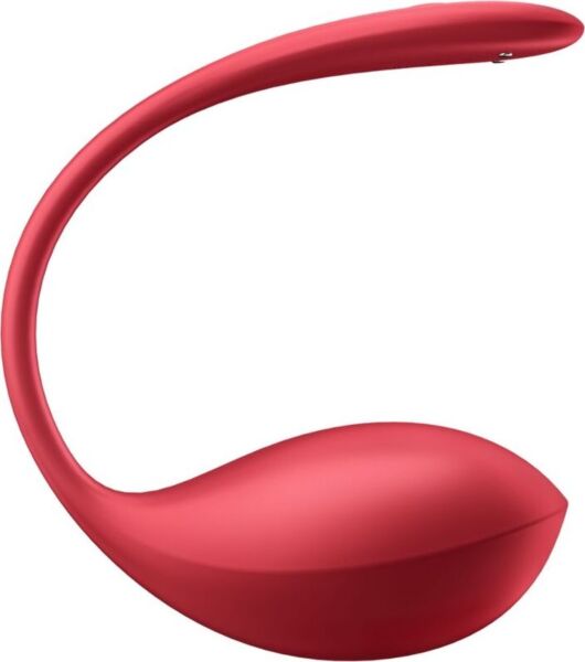 Vibrator roșu Satisfyer Shiny Petal, cu design flexibil