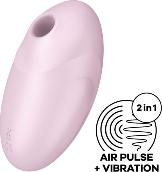 Stimulator clitoridian cu aspirație Satisfyer Vulva Lover 3, de formă ovală și compactă