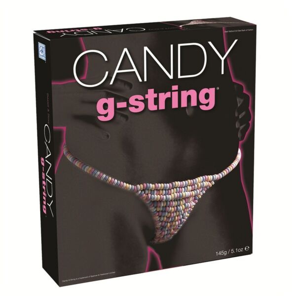 Tanga comestibil Spencer & Fleetwood Candy G-String, din mărgele de bomboane colorate