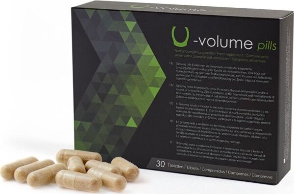 Cutia suplimentului alimentar 500Cosmetics U-Volume Pills, cu comprimate