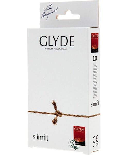 Cutie cu 10 prezervative Glyde Ultra Slimfit