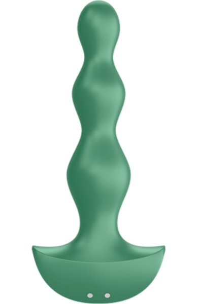 Dop anal cu vibrații Satisfyer Lolli Plug 2, cu forma lui de sfere și baza lată