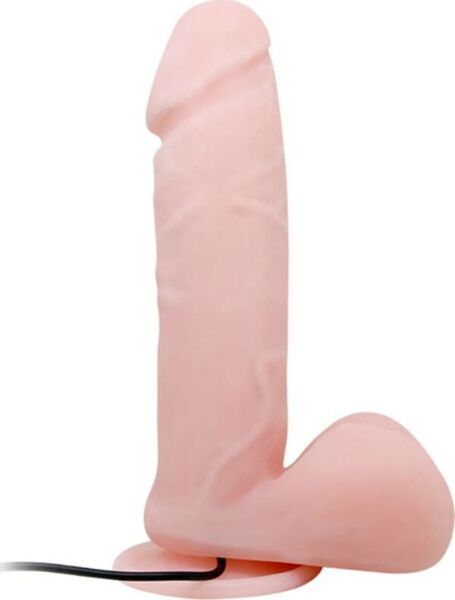 Vibrator realist Baile BW-008017BRSY, cu testicule și ventuză la bază