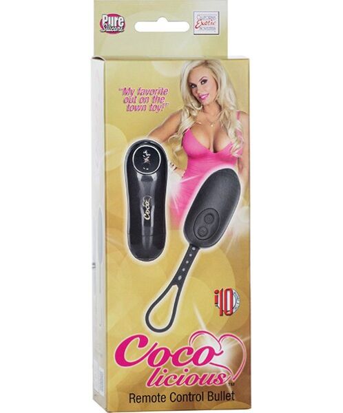 Vibrator bullet Calexotics Coco Licious Remote Control negru, cu telecomandă