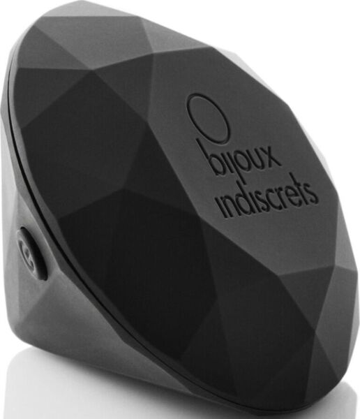 Vibrator pentru clitoris Bijoux Indiscrets Twenty One Matte Black, în formă de diamant, cu finisaj negru mat
