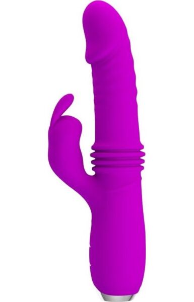 Vibrator rabbit Pretty Love Dorothy, de culoare violet, cu un cap realist
