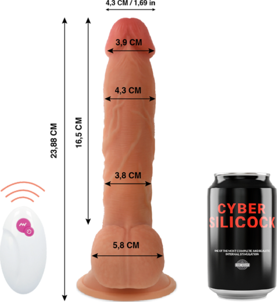Vibrator realist Cyber Silicock Mr John cu bază cu ventuză