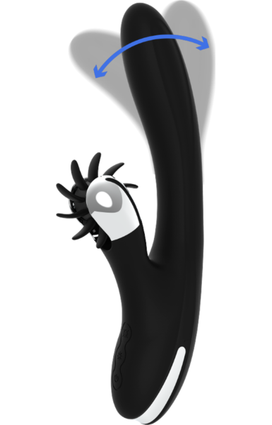 Vibrator rabbit Black&Silver Grimm Wave Function