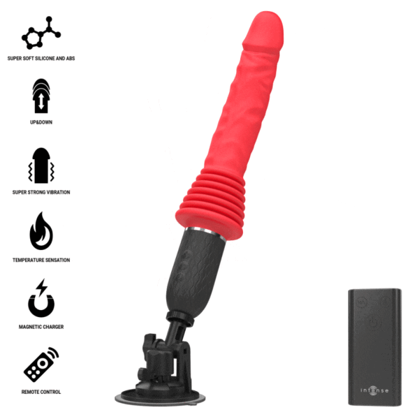 Vibrator Intense Cynthia cu bază cu ventuză și telecomandă wireless